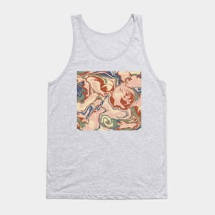 Marbled Paper Design Tank Top